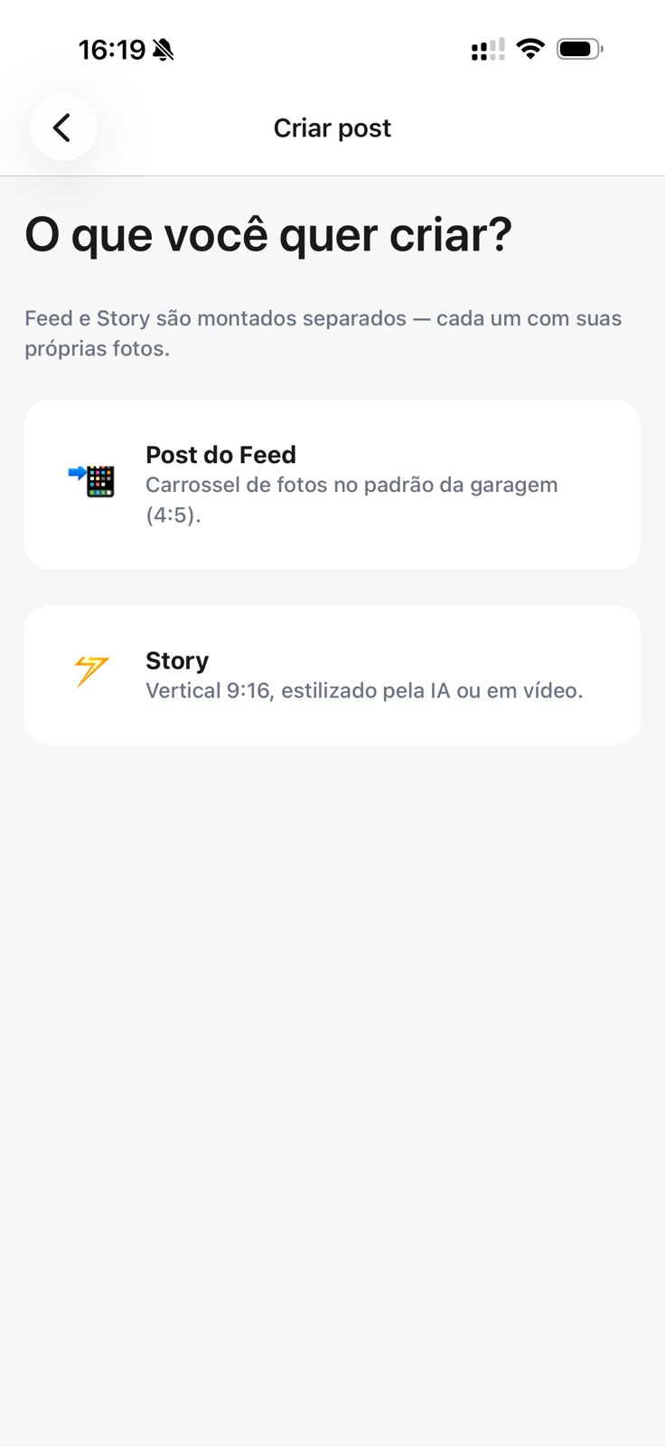 Criar post