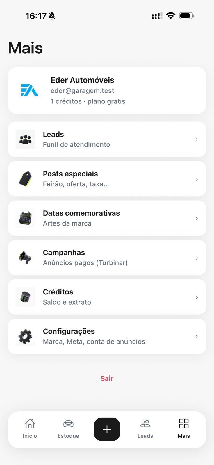 Hub do app